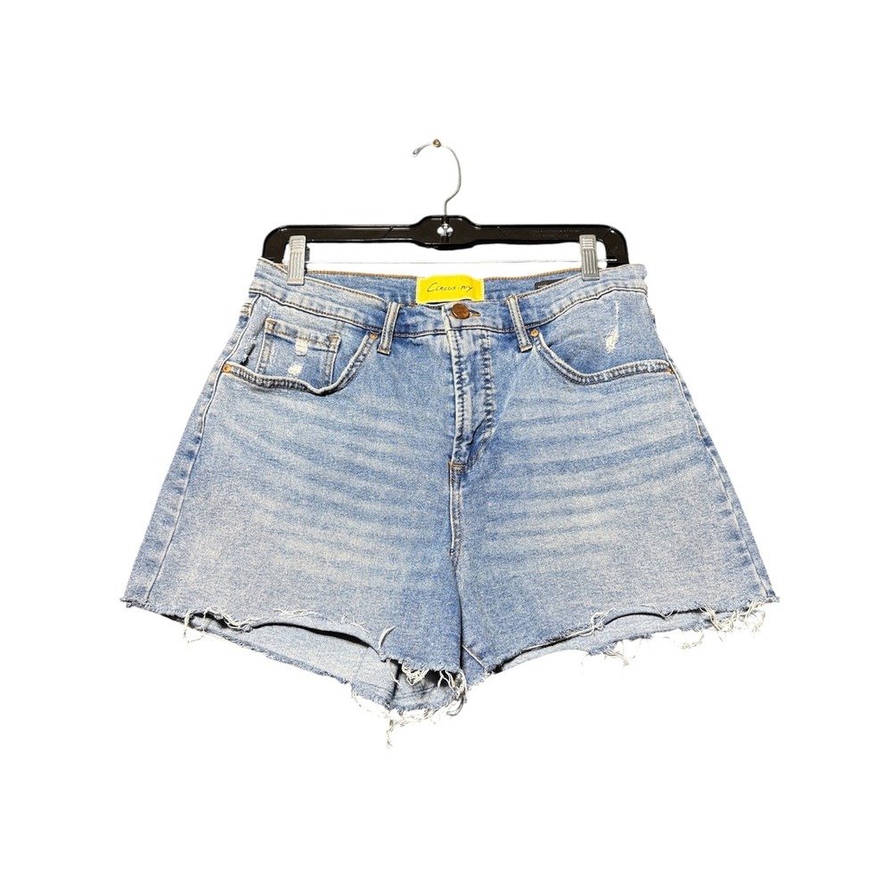 Circus NY High Rise Denim Shorts Women 28 Blue Raw Hem Distressed JCRB100